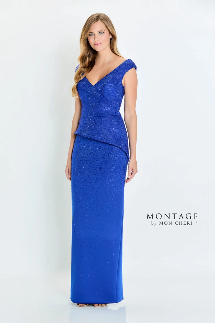 Captivating Straight V-Neck Stretch Crepe Mother of the Bride Dress #M536