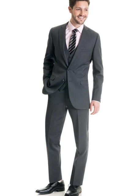 (Buy) Grey Slim Fit Suit Coat - Super 120's | STYLE N9GC