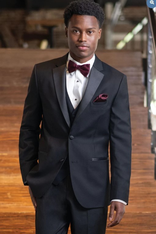 (Buy) Black Stretch Slim Fit Tuxedo Coat | STYLE NTBC