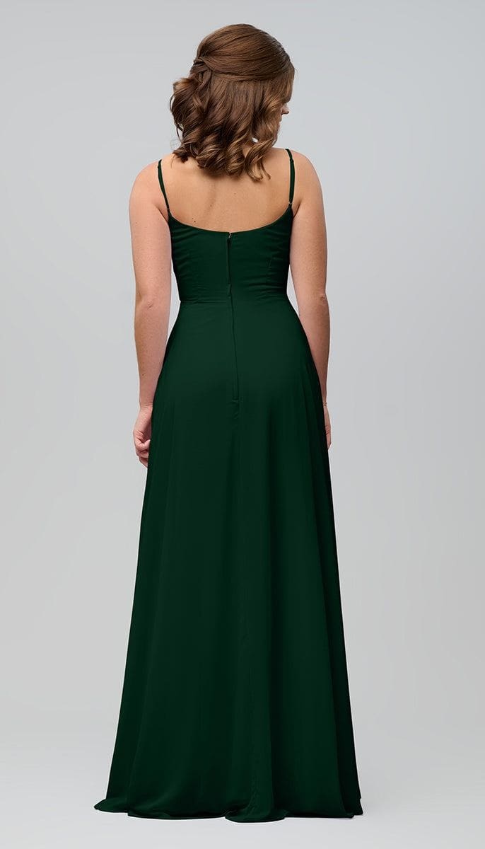 Chic Slim A-Line Scoop Spaghetti Straps Bridesmaid Dress