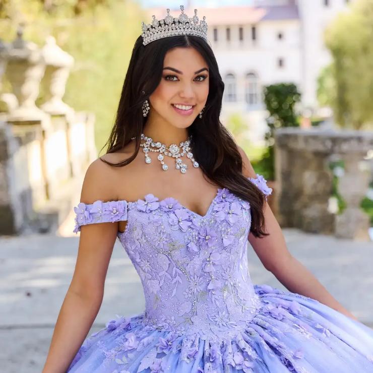Sweetheart Off-The-Shoulder Glitter Tulle Beading Quinceanera Dress #PR12263