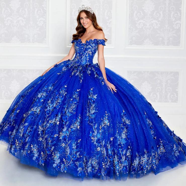 Sweetheart Off-The-Shoulder Glitter Tulle Beading Quinceanera Dress #PR12263