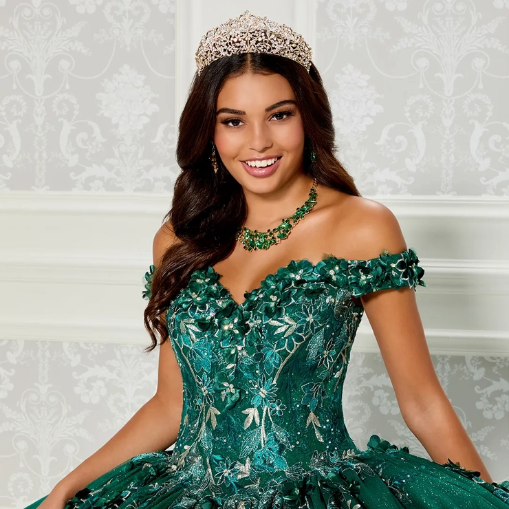 Sweetheart Off-The-Shoulder Glitter Tulle Beading Quinceanera Dress #PR12263