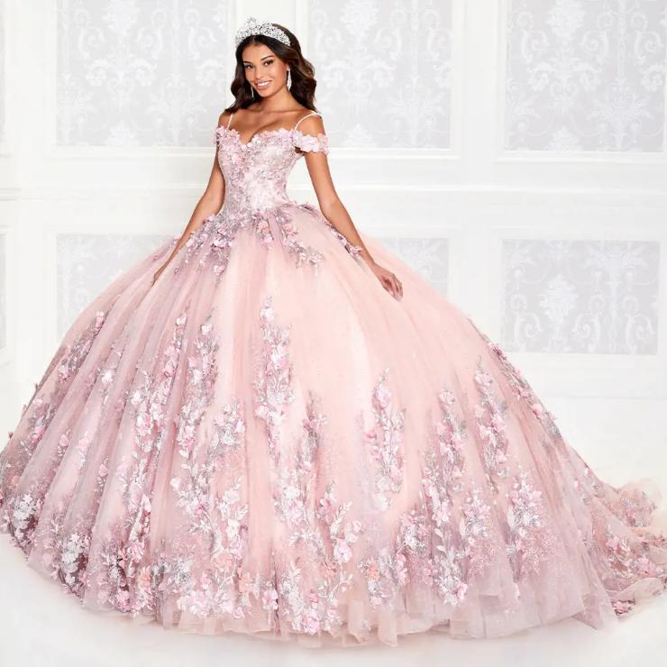 Sweetheart Off-The-Shoulder Glitter Tulle Beading Quinceanera Dress #PR12263