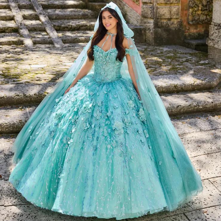 Ethereal Light-Up Quinceanera Dress With 3D Flowers #PR22036