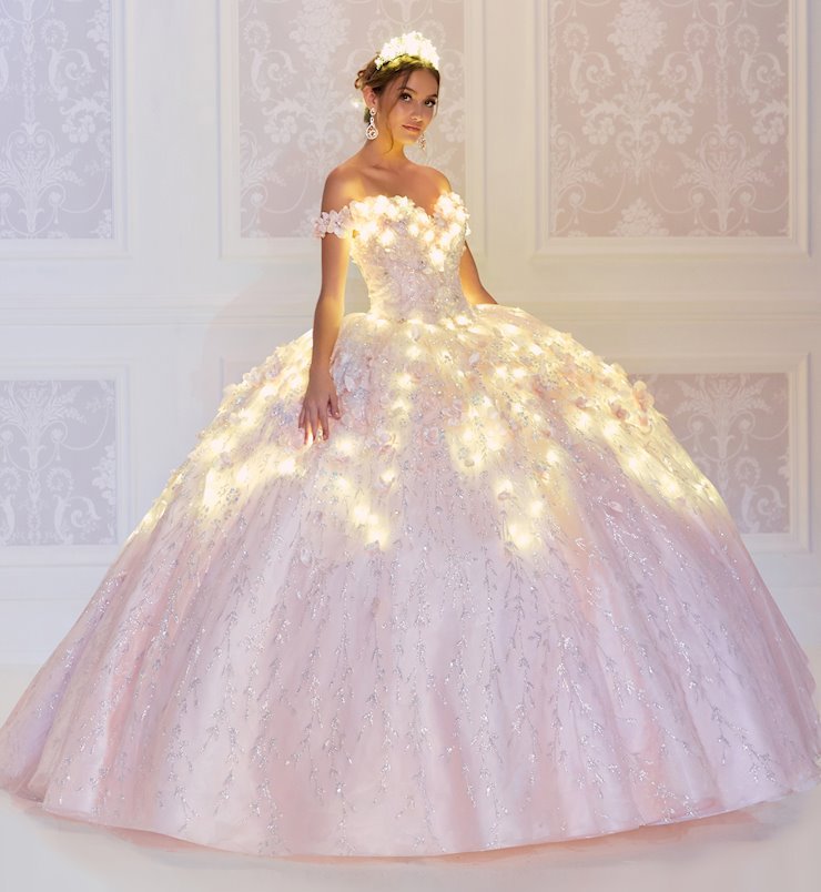 Ethereal Light-Up Quinceanera Dress With 3D Flowers #PR22036