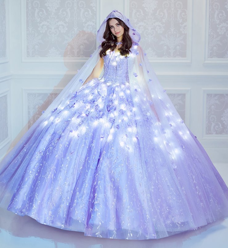 Ethereal Light-Up Quinceanera Dress With 3D Flowers #PR22036