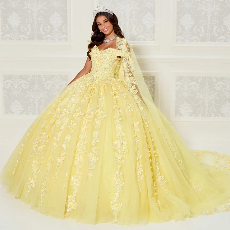 Sweetheart Off-the-Shoulder Embroidered Lace 3D Flowers Quinceanera Dress #PR30120