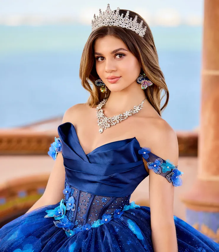 Glamorous Sweetheart Glitter Tulle Satin Quinceanera Dress #PR30159