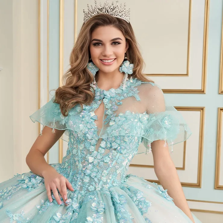 Shimmering Sweetheart Off-The-Shoulder Sequin Appliques Quinceanera Dress #PR30174