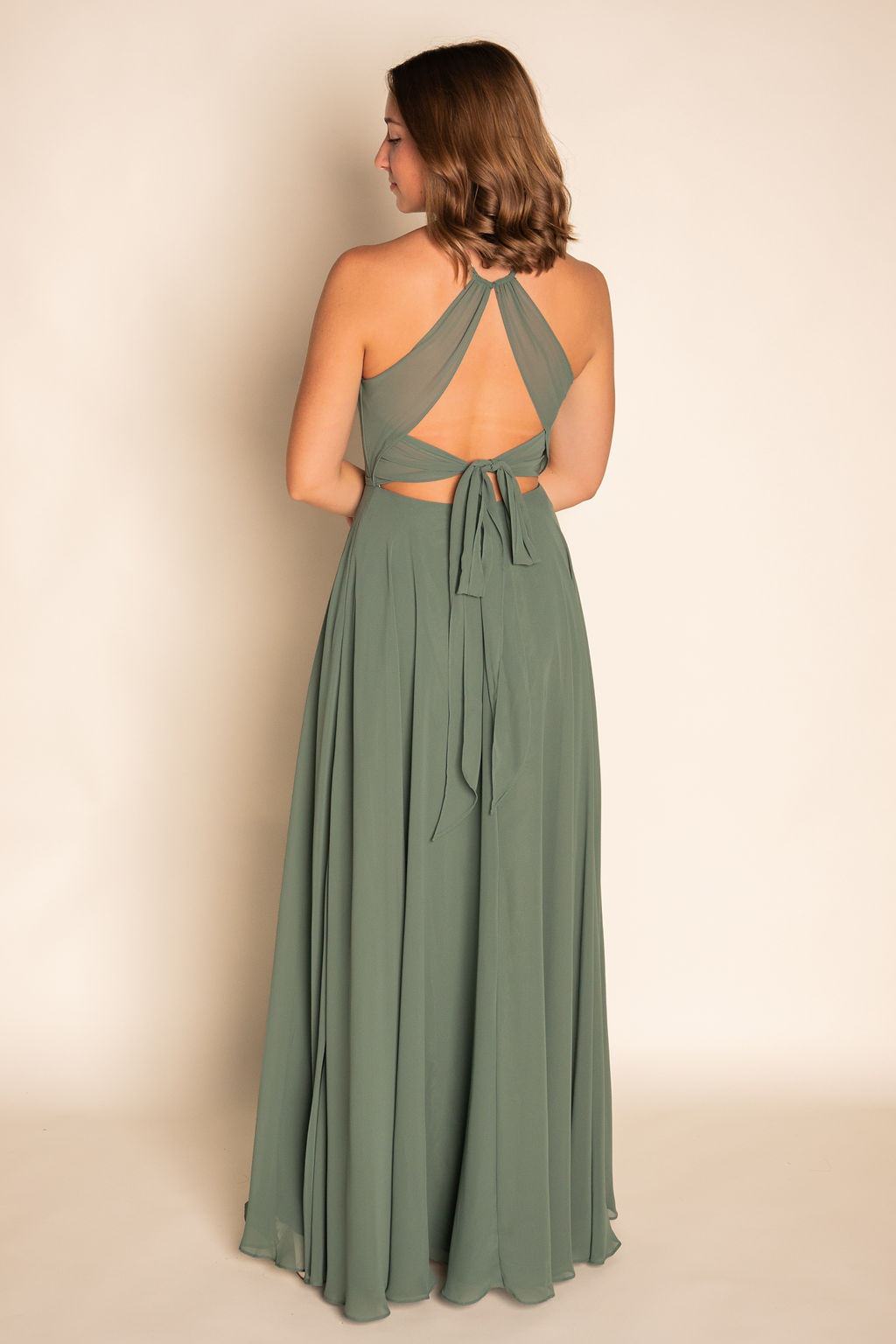 Flowy Pleated Chiffon Dress RJBM065