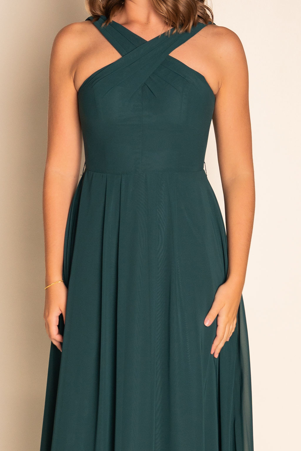 Flowy Pleated Chiffon Dress RJBM071