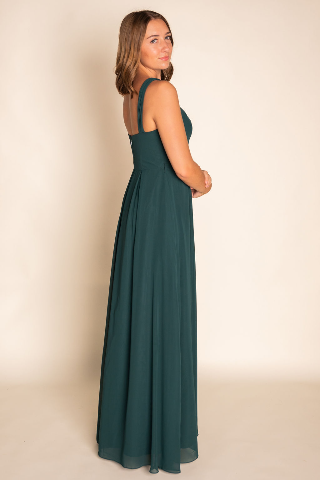 Flowy Pleated Chiffon Dress RJBM071
