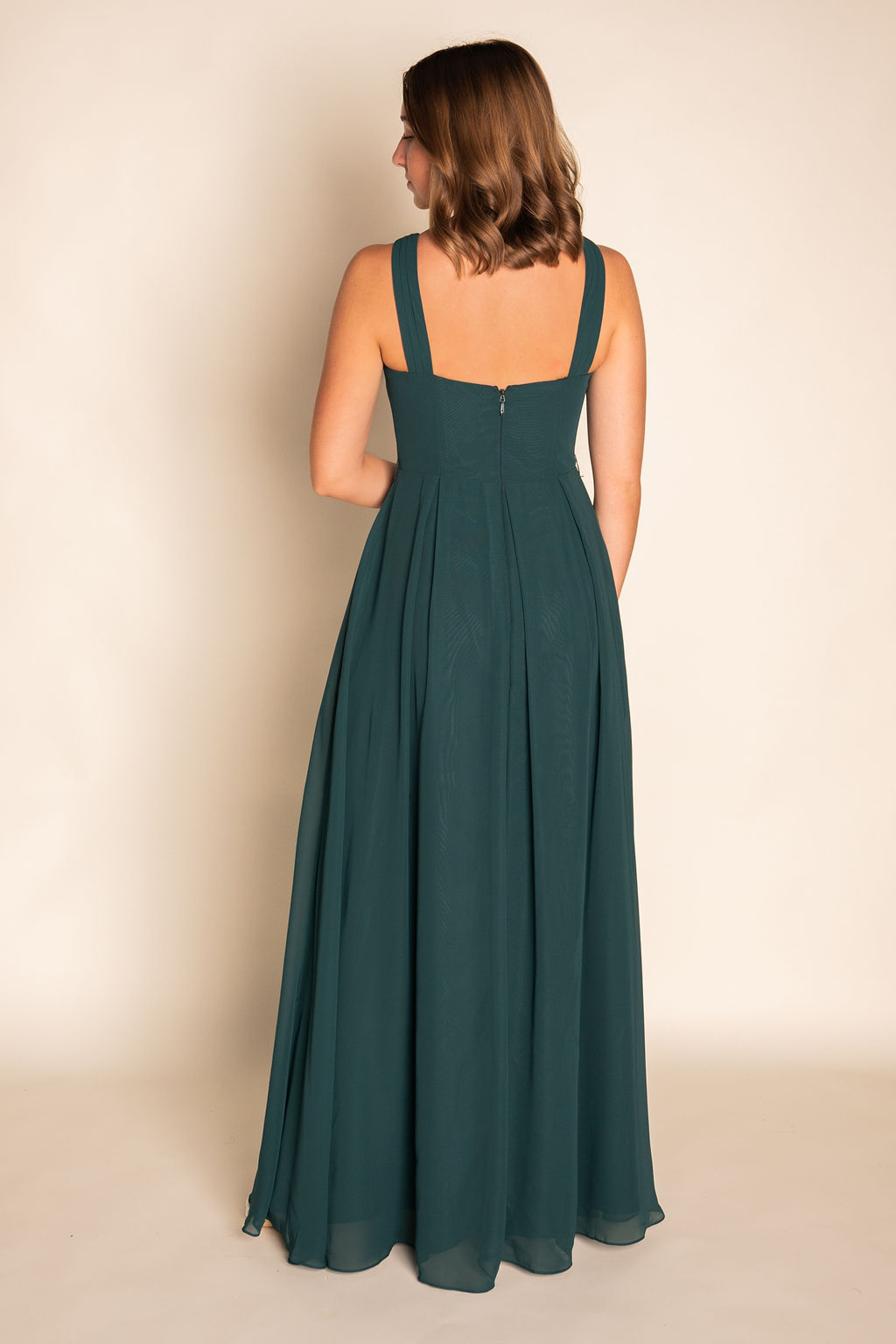 Flowy Pleated Chiffon Dress RJBM071