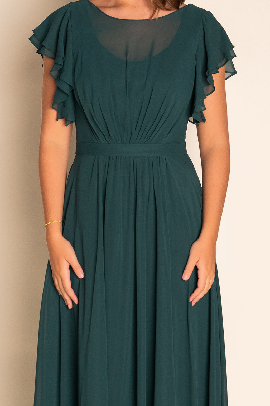 Flowy Long Sleeve Chiffon Dress RJBM073
