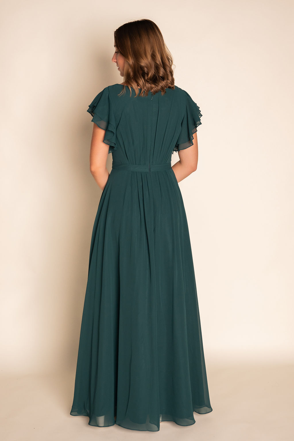 Flowy Long Sleeve Chiffon Dress RJBM073