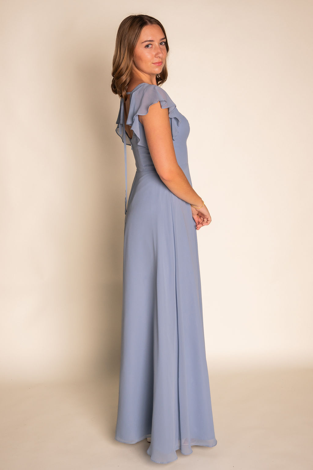 A-Line Bow Dress Chiffon Dress RJBM075