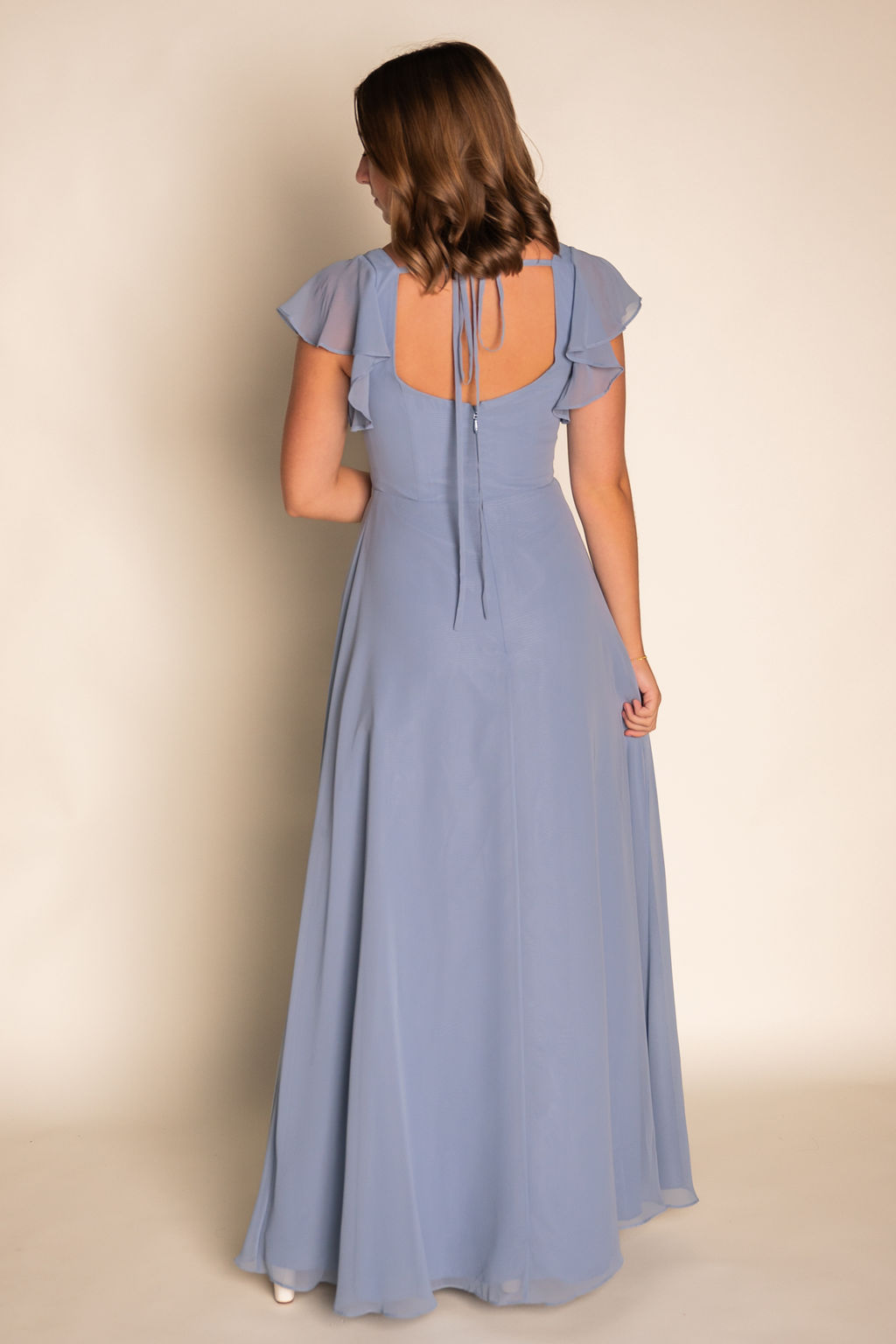 A-Line Bow Dress Chiffon Dress RJBM075