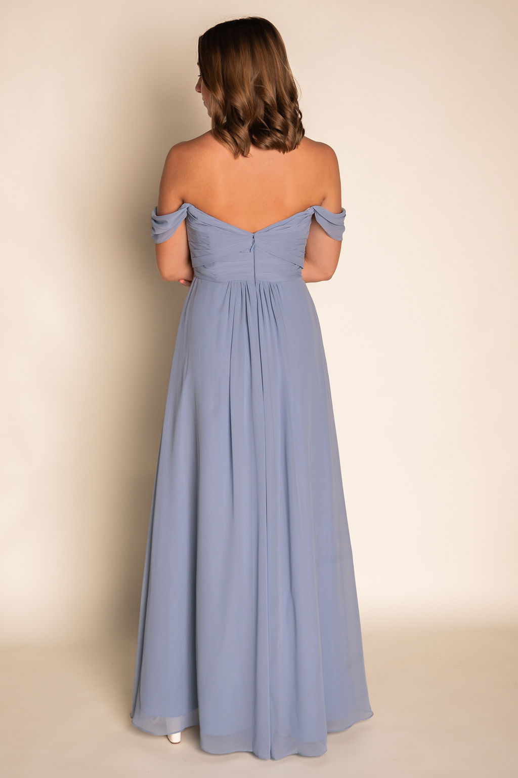 A-Line Ruched Chiffon Dress RJBM080