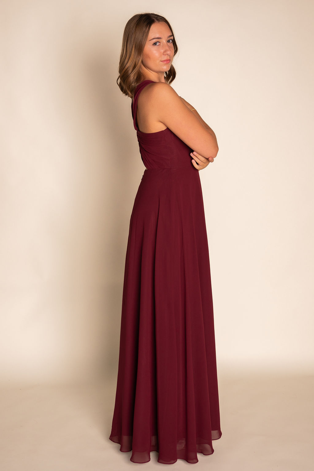 Flowy Sweetheart Neckline Chiffon Dress RJBM087