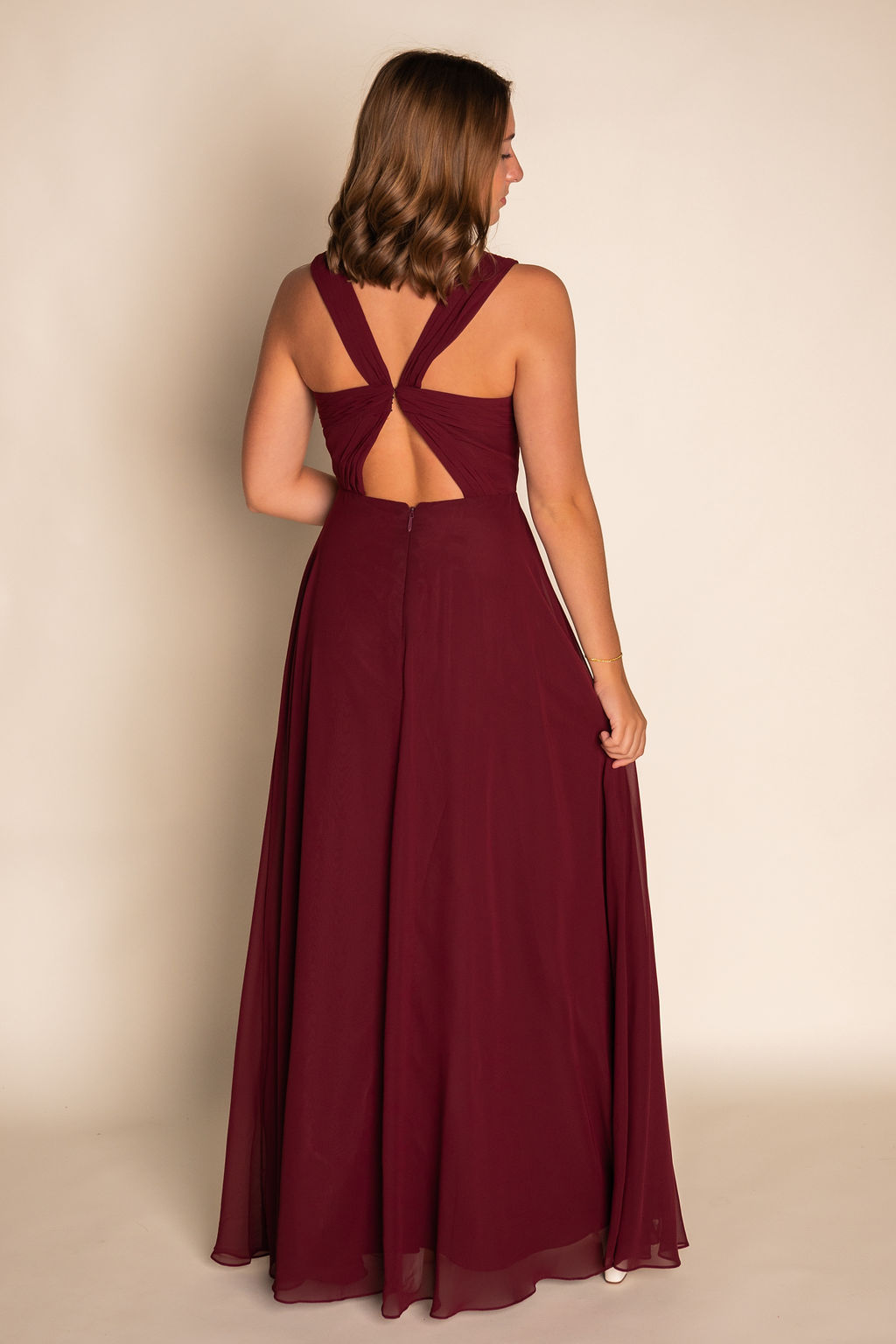 Flowy Sweetheart Neckline Chiffon Dress RJBM087