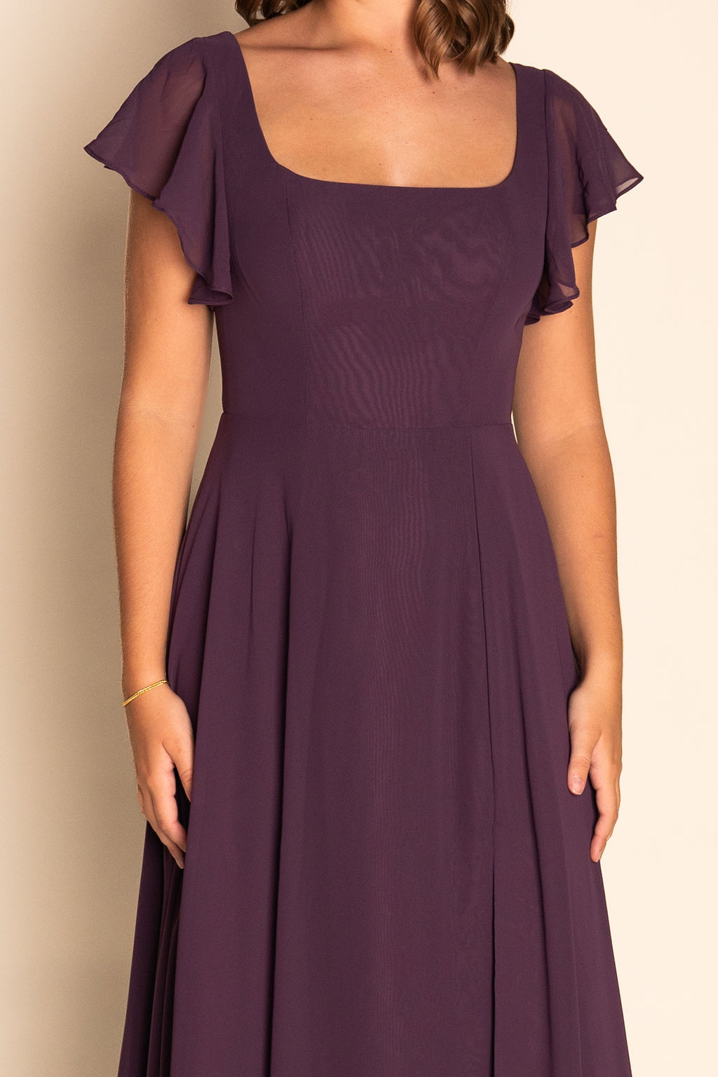 Flowy Pleated Chiffon Dress RJBM095
