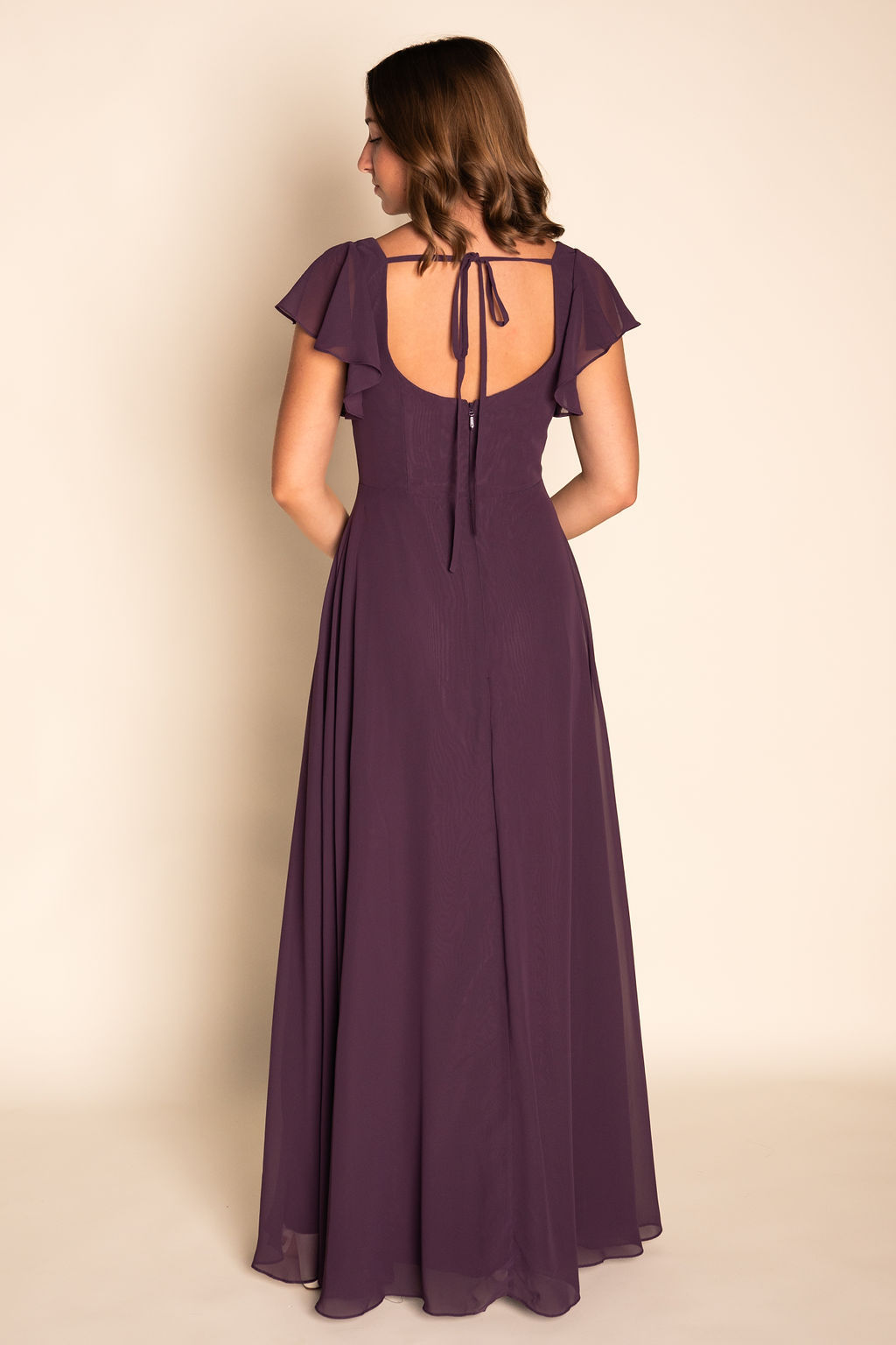 Flowy Pleated Chiffon Dress RJBM095