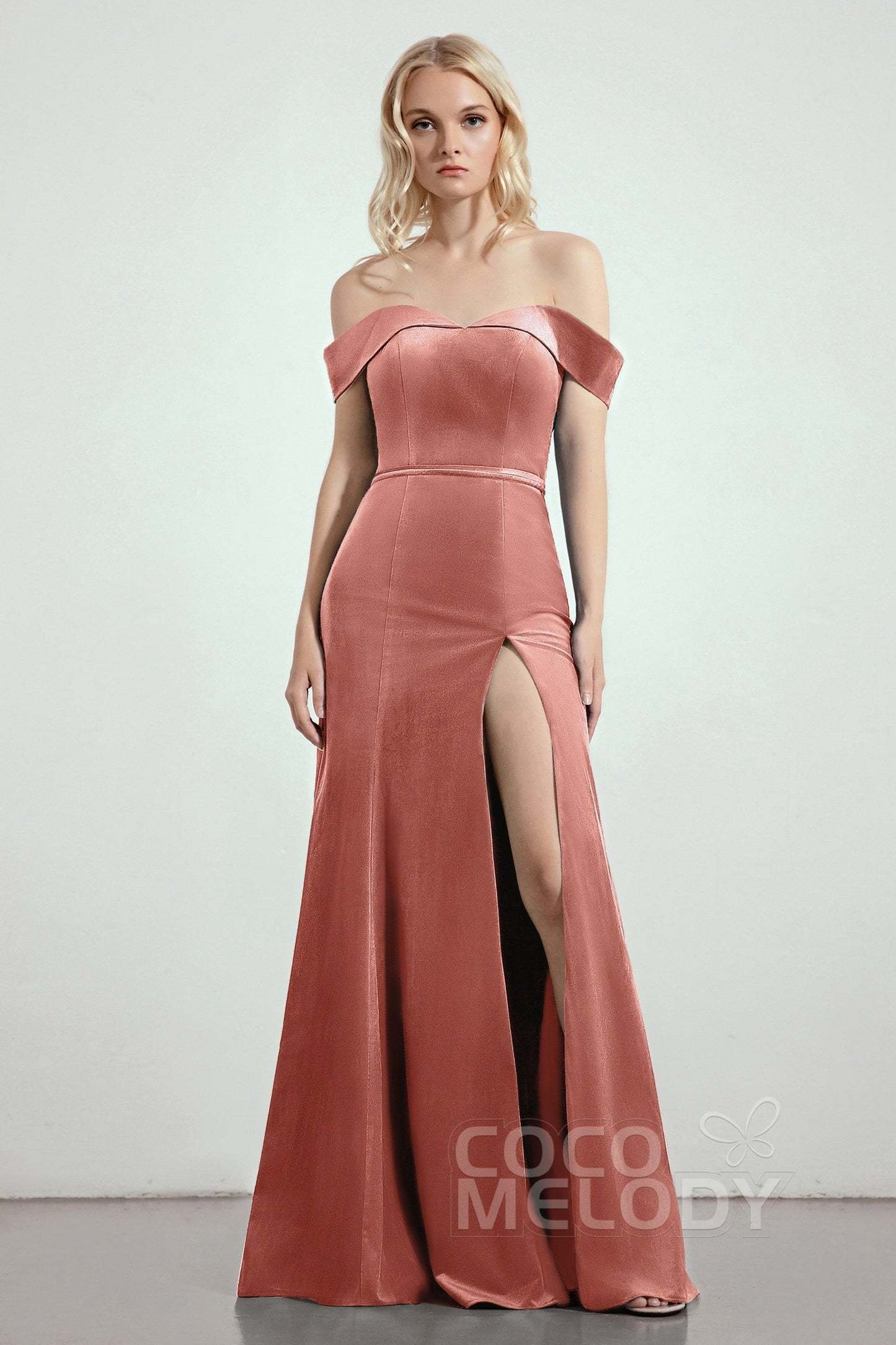 Trumpet-Mermaid Sweep-Brush Train Bridesmaid Dress Formal Dresses CB0271