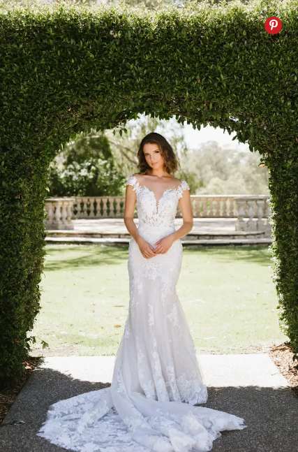 Sophisticated Lace Fit And Flare Wedding Dress LORELAI | STYLE ST1225