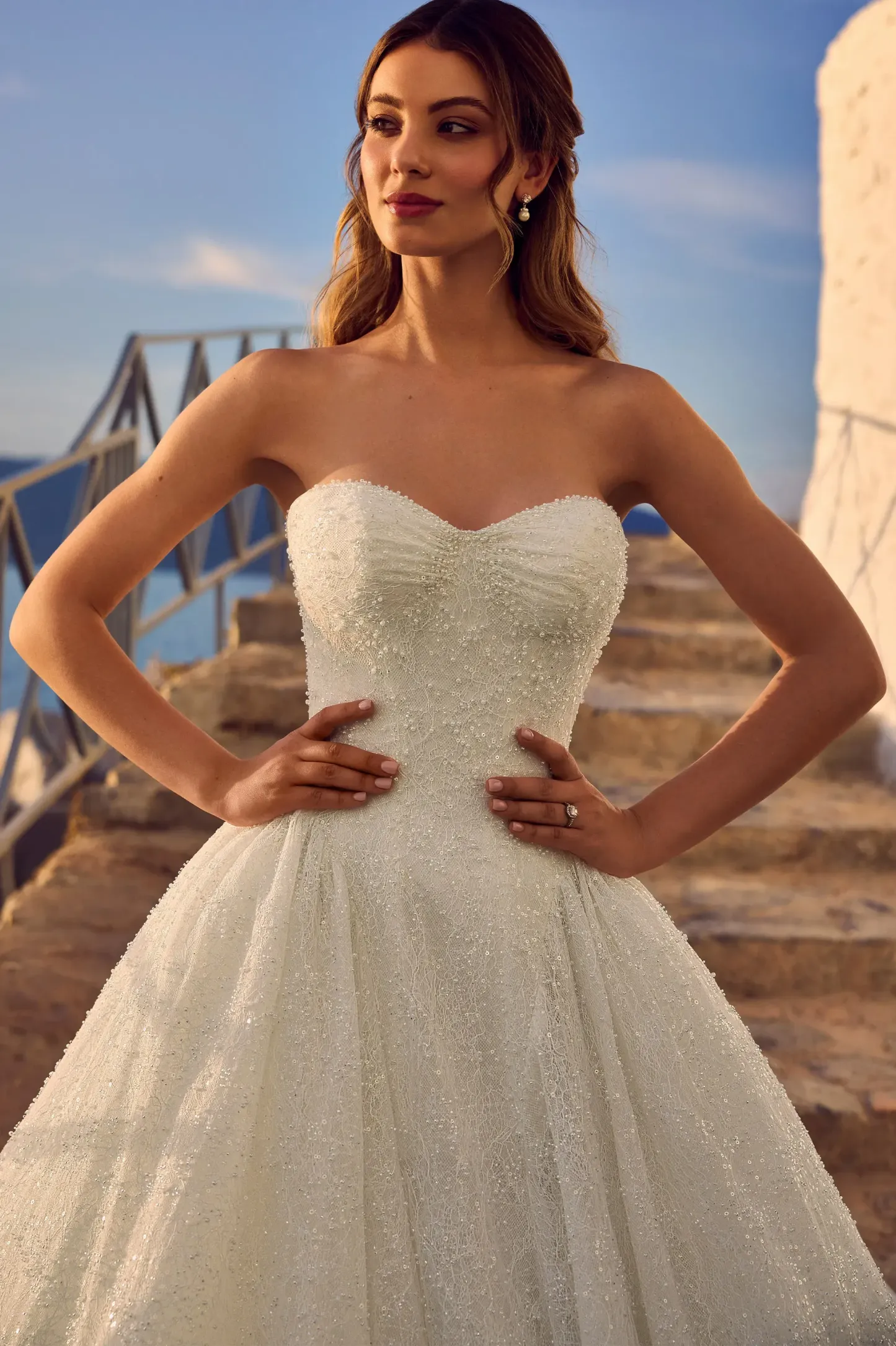 Sweetheart Beaded Bridal Gown with Strapless Neckline #Sophia Tolli ST655