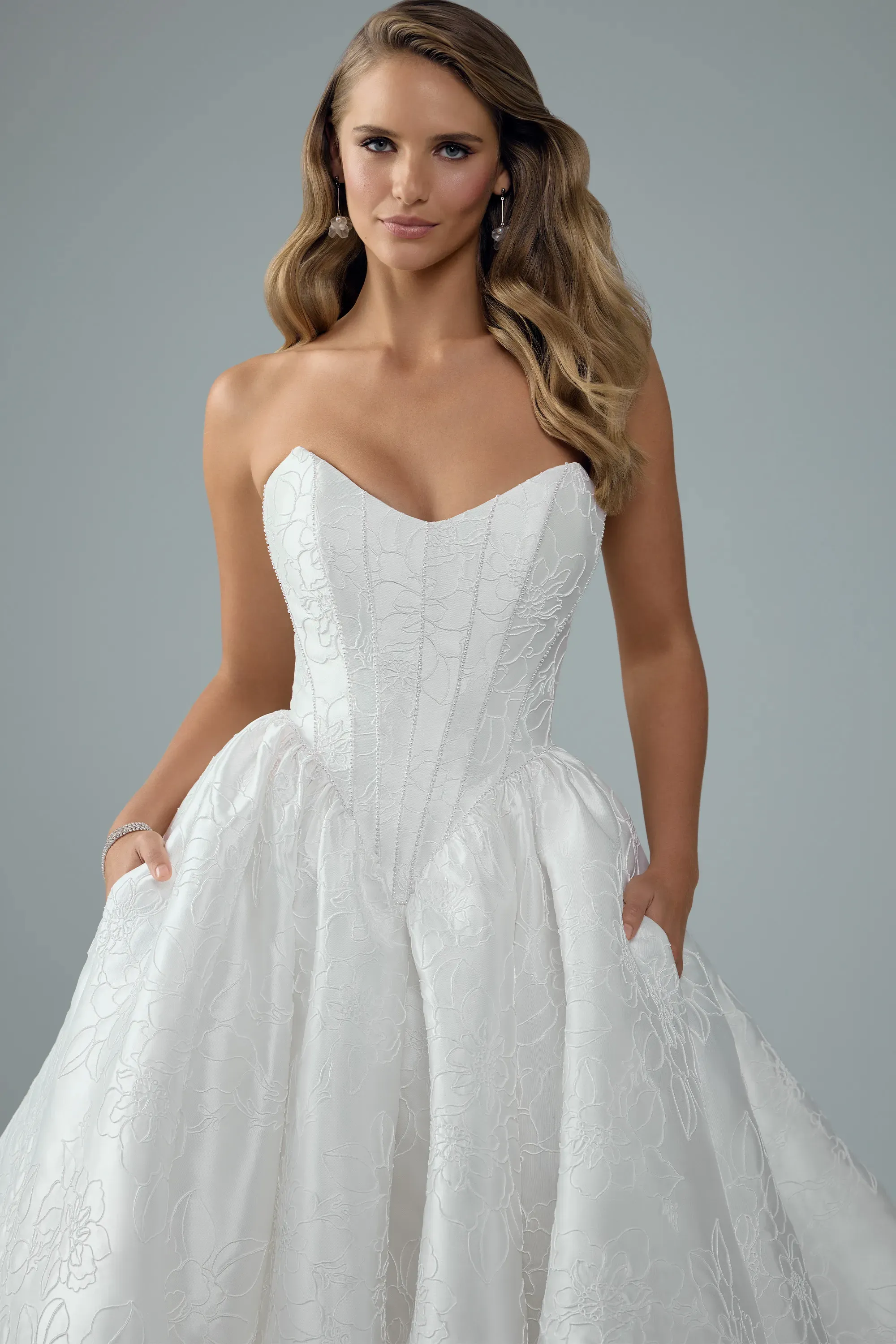 Regal Overlace Ballgown Wedding Dress #Sophia Tolli ST673
