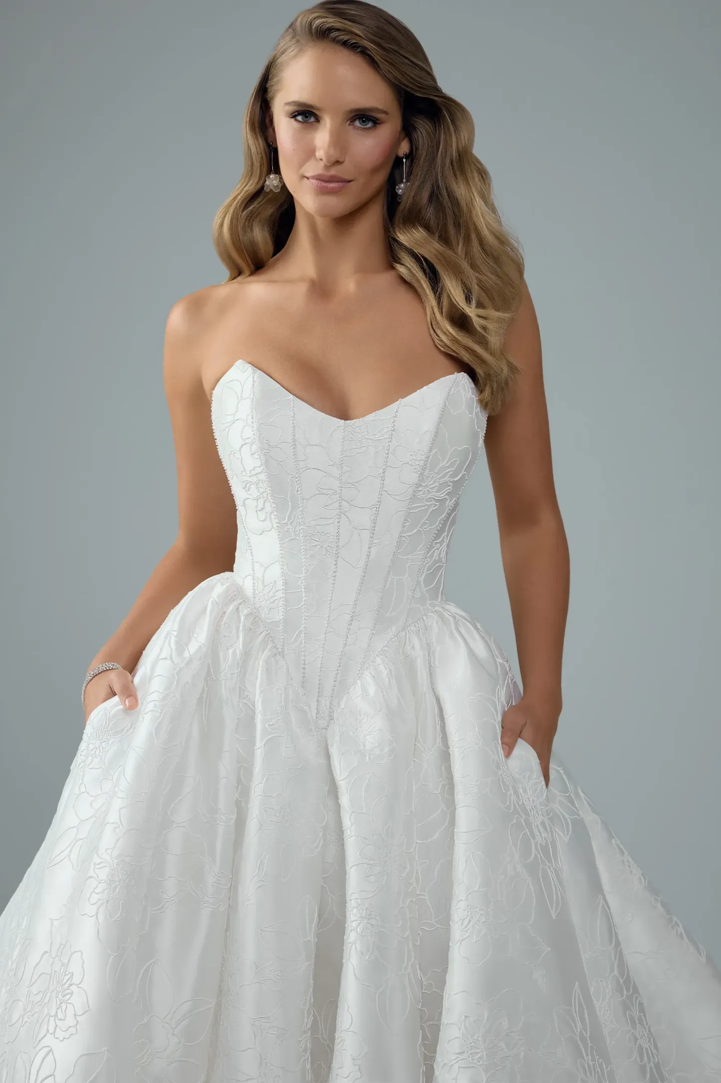 Regal Overlace Ballgown Wedding Dress #Sophia Tolli ST673