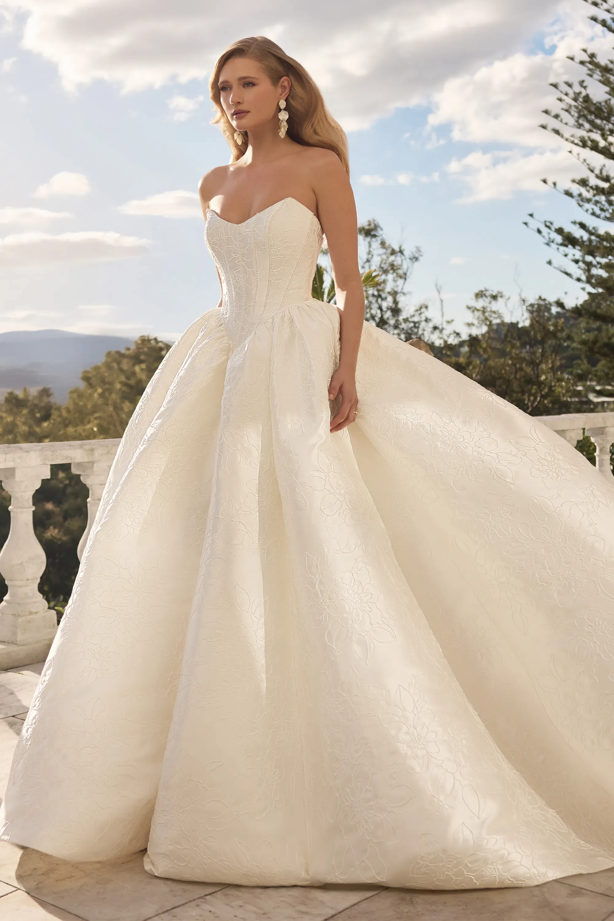 Regal Overlace Ballgown Wedding Dress #Sophia Tolli ST673