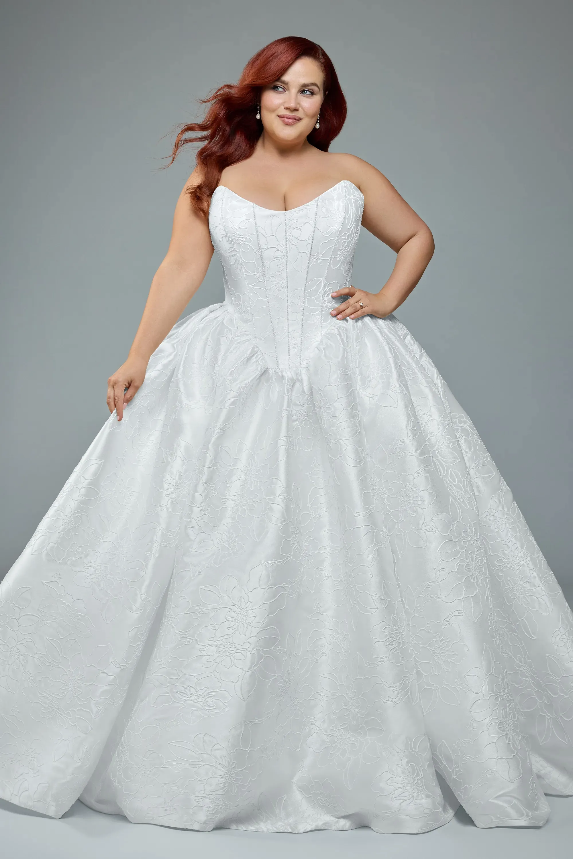 Regal Overlace Ballgown Wedding Dress #Sophia Tolli ST673