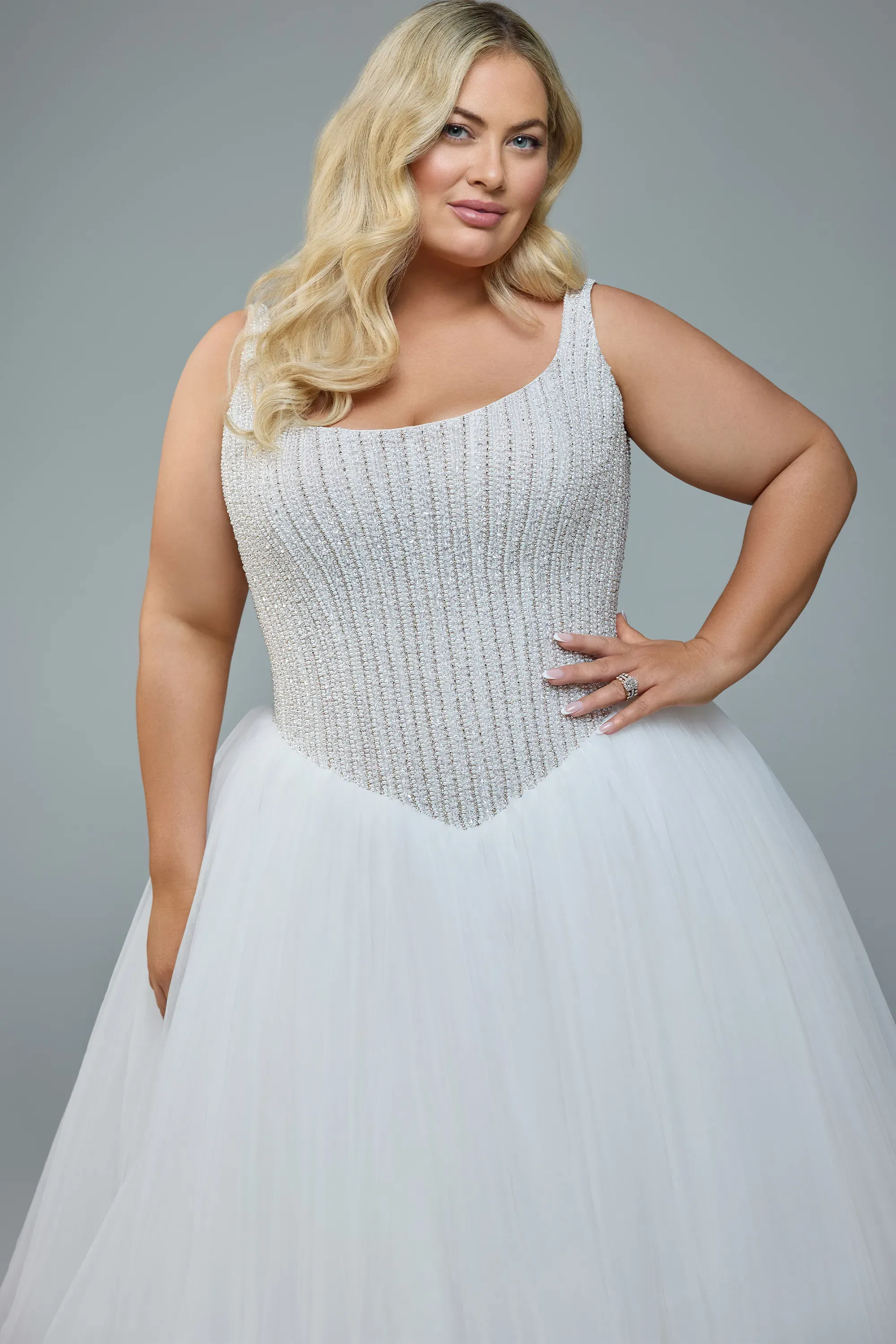 Tulle Ballgown Wedding Dress with Beaded Bodice #Sophia Tolli ST675