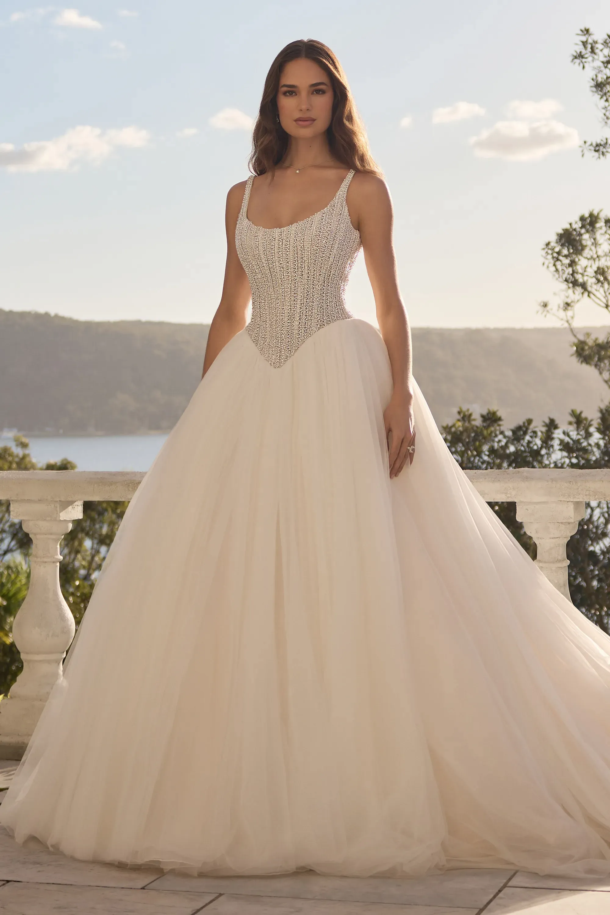 Tulle Ballgown Wedding Dress with Beaded Bodice #Sophia Tolli ST675