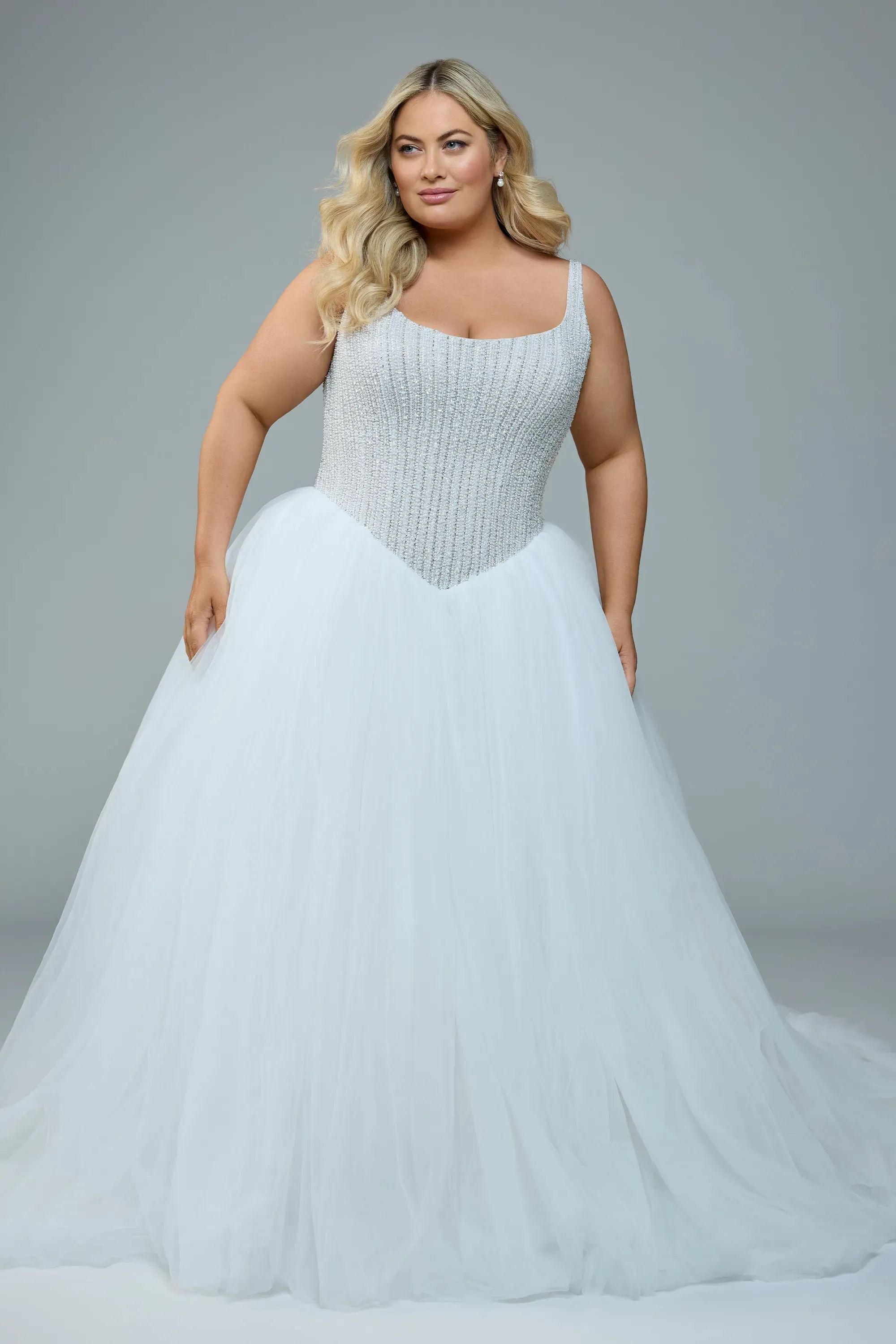 Tulle Ballgown Wedding Dress with Beaded Bodice #Sophia Tolli ST675