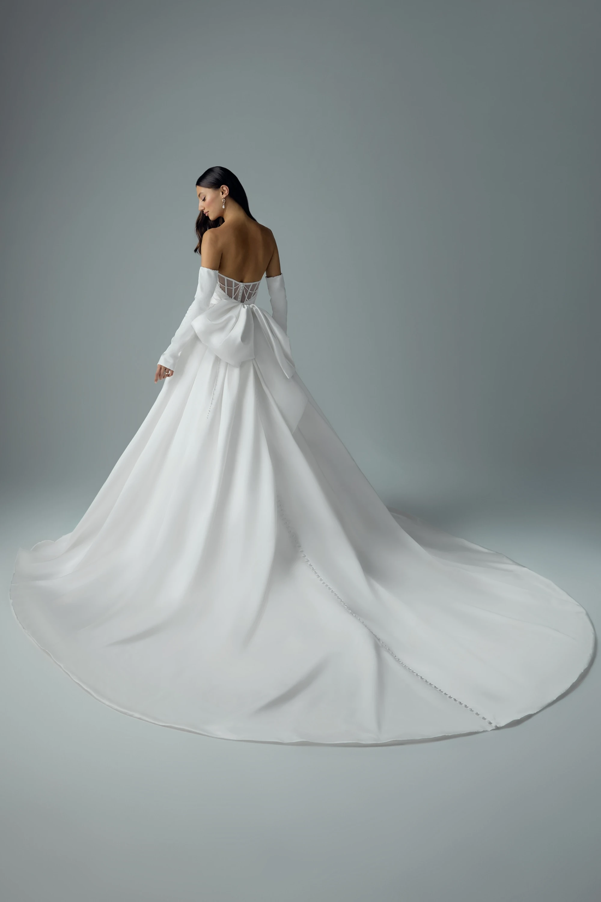Long Sleeve Wedding Dress with Detachable Train #Sophia Tolli ST676