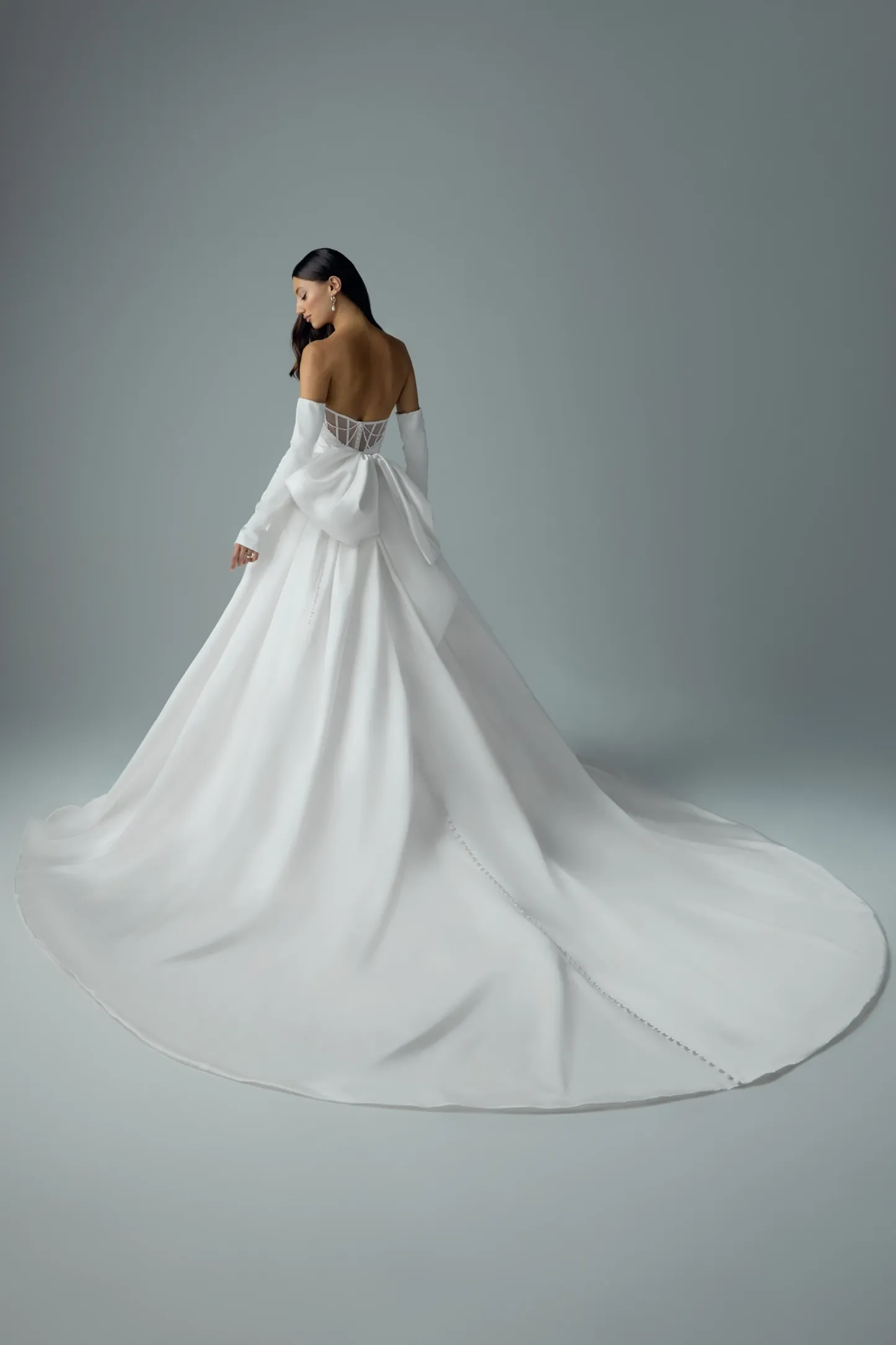 Long Sleeve Wedding Dress with Detachable Train #Sophia Tolli ST676