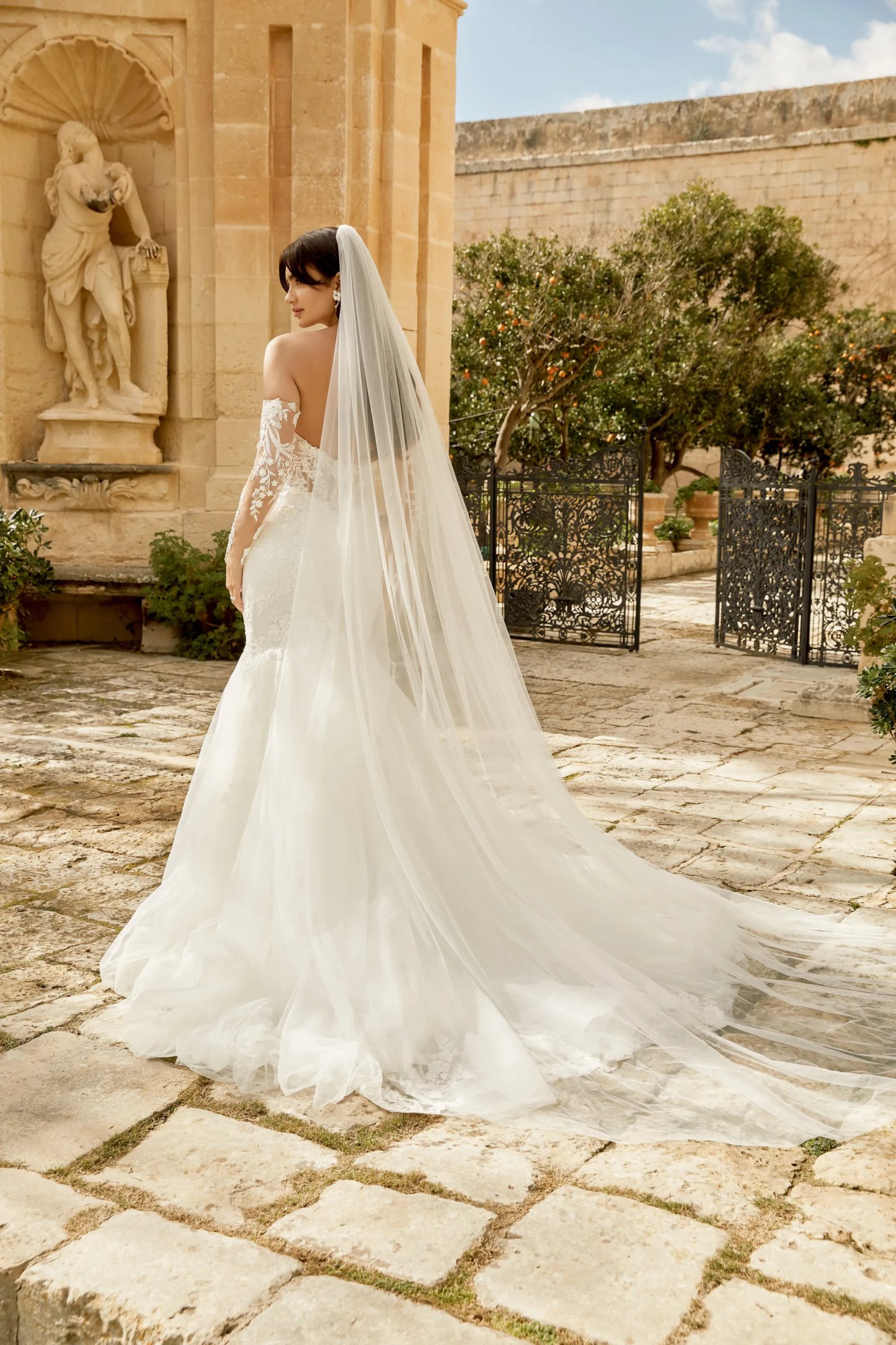Mermaid Sweetheart Curvy Sequins Lace Chapel Wedding Dress 44481