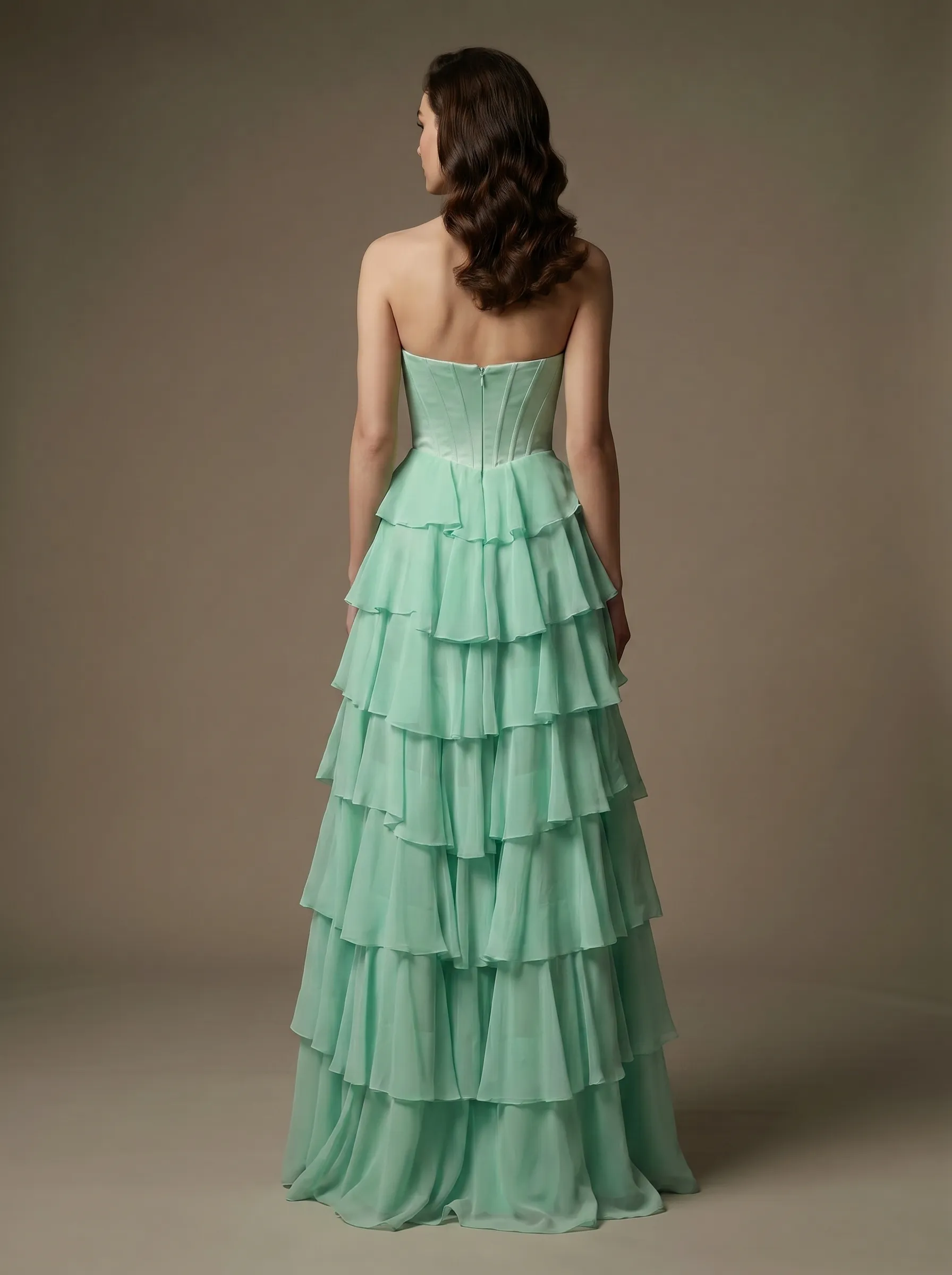 Fitted Strapless Brocade Gown | Luxury Mermaid Formal Evening Dress #3722 