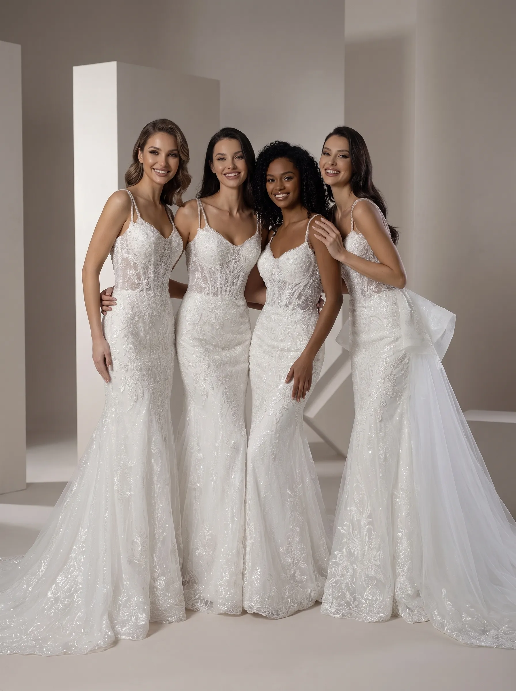 2-Way Convertible Lace Mermaid Wedding Dress | Corset Sweetheart Bridal Gown with Detachable Tulle Bow Overskirt Train W6006