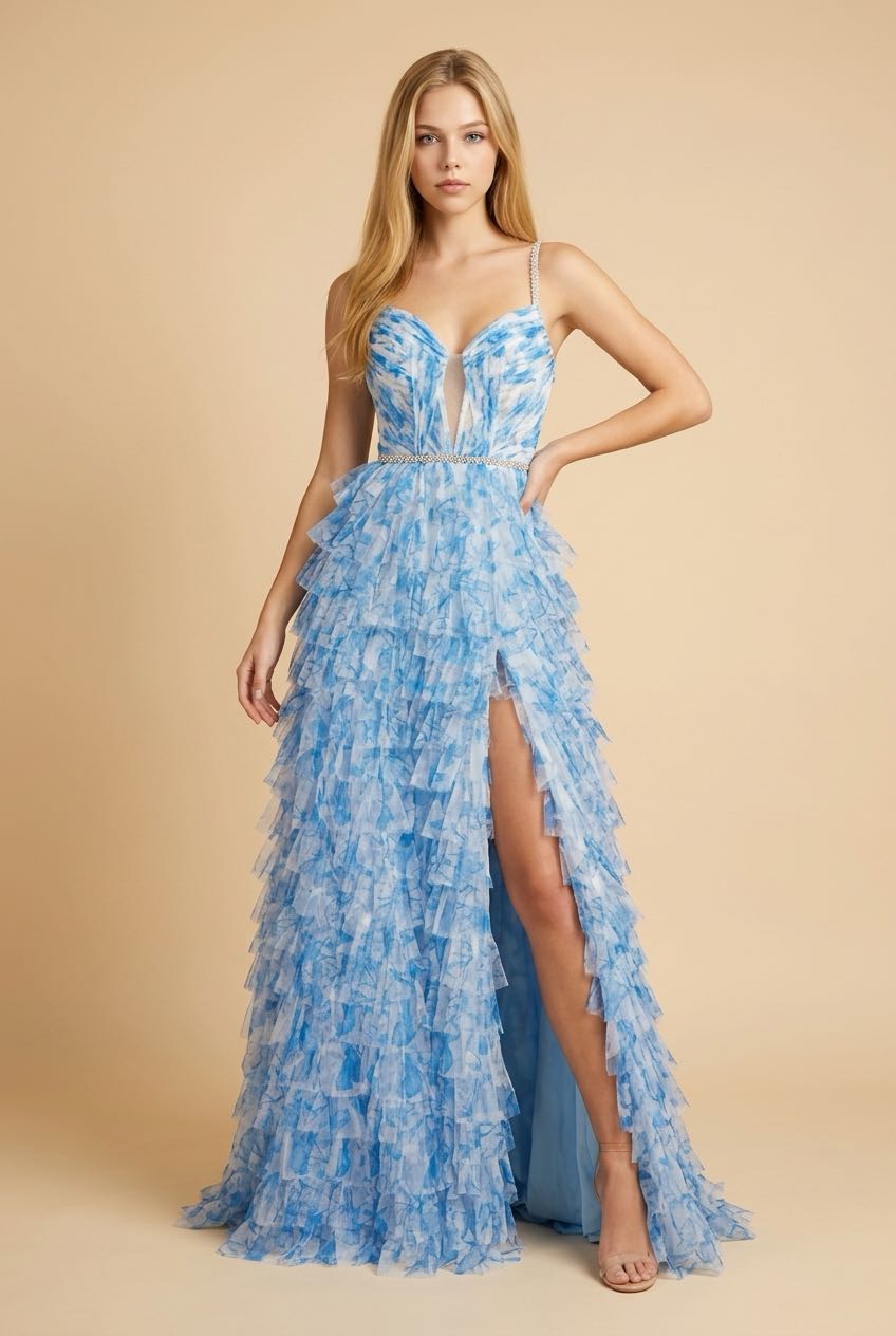 [Copy][Copy][Copy]couture lee #3741 #floor-length evening gown featuring a plunging V-neckline