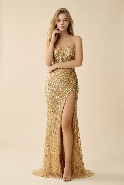 [Copy][Copy][Copy][Copy][Copy][Copy][Copy]couture lee #3741 #floor-length evening gown featuring a plunging V-neckline