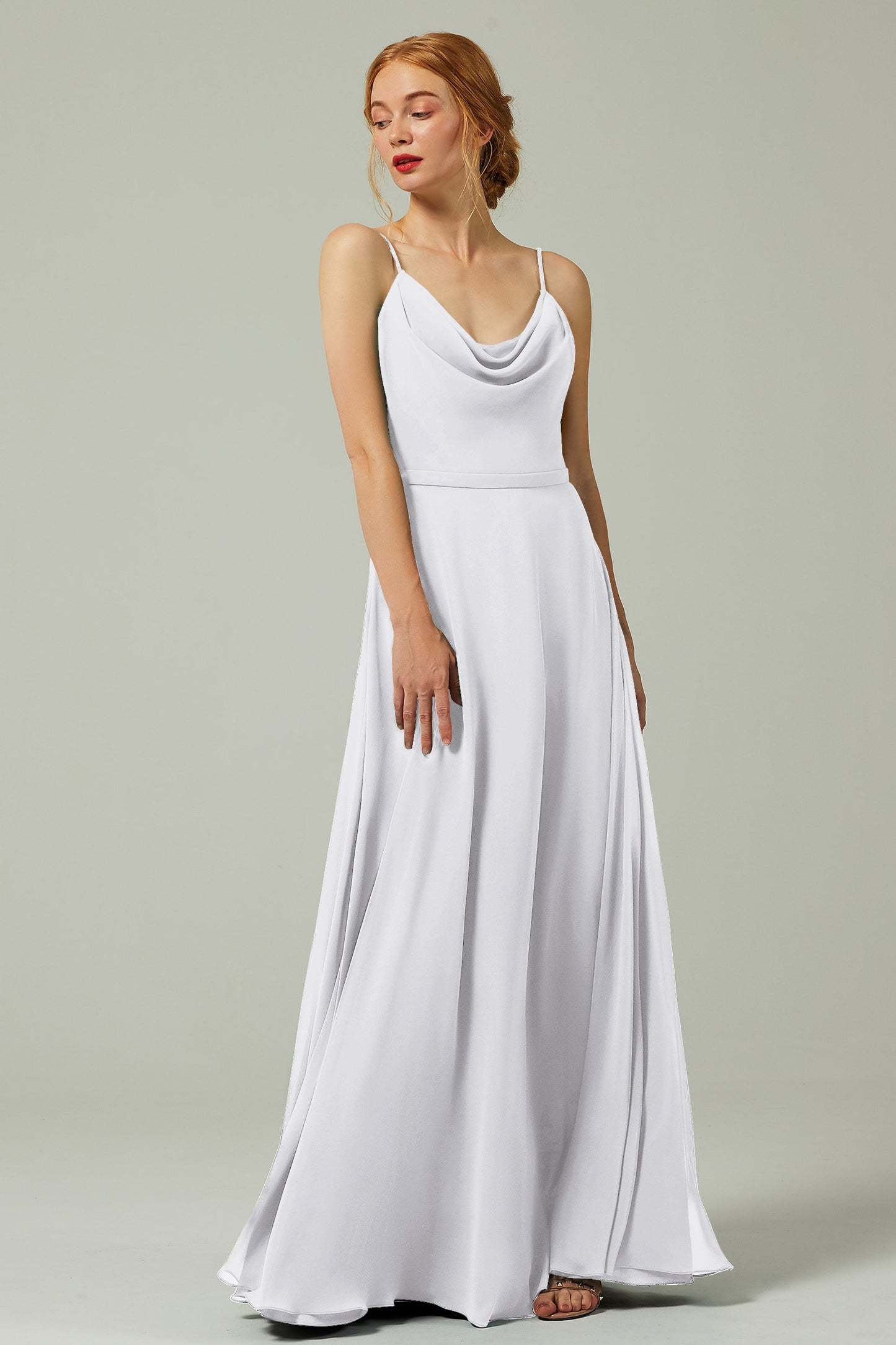 A-Line Floor Length Chiffon Bridesmaid Dress CB0322