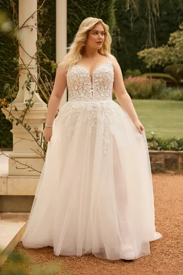 Beautiful Boho Bridal Gown With Volumous Skirt # Y3126
