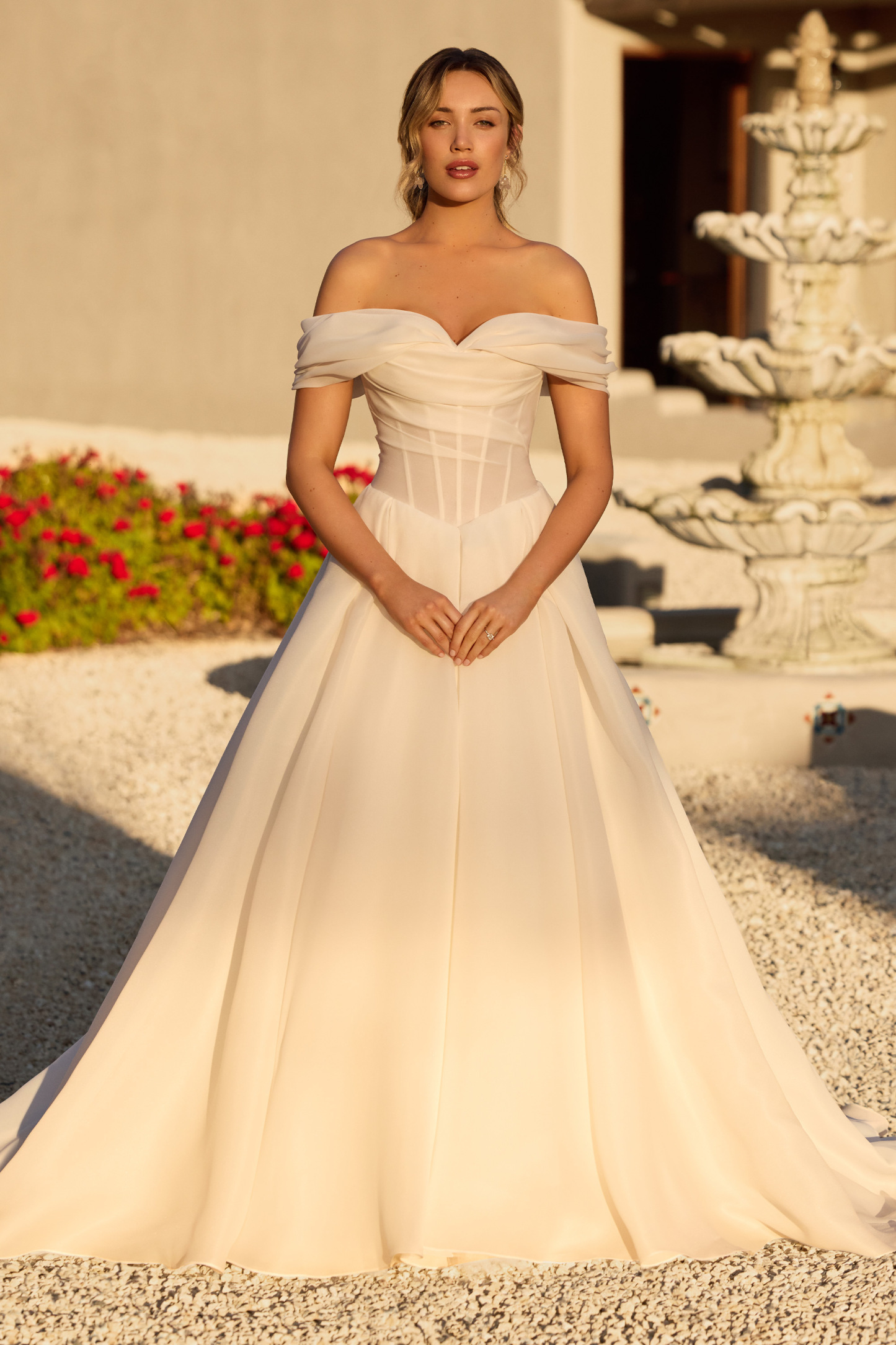 Fairytale Wedding Dress with Off-Shoulder Straps | Style Y3145