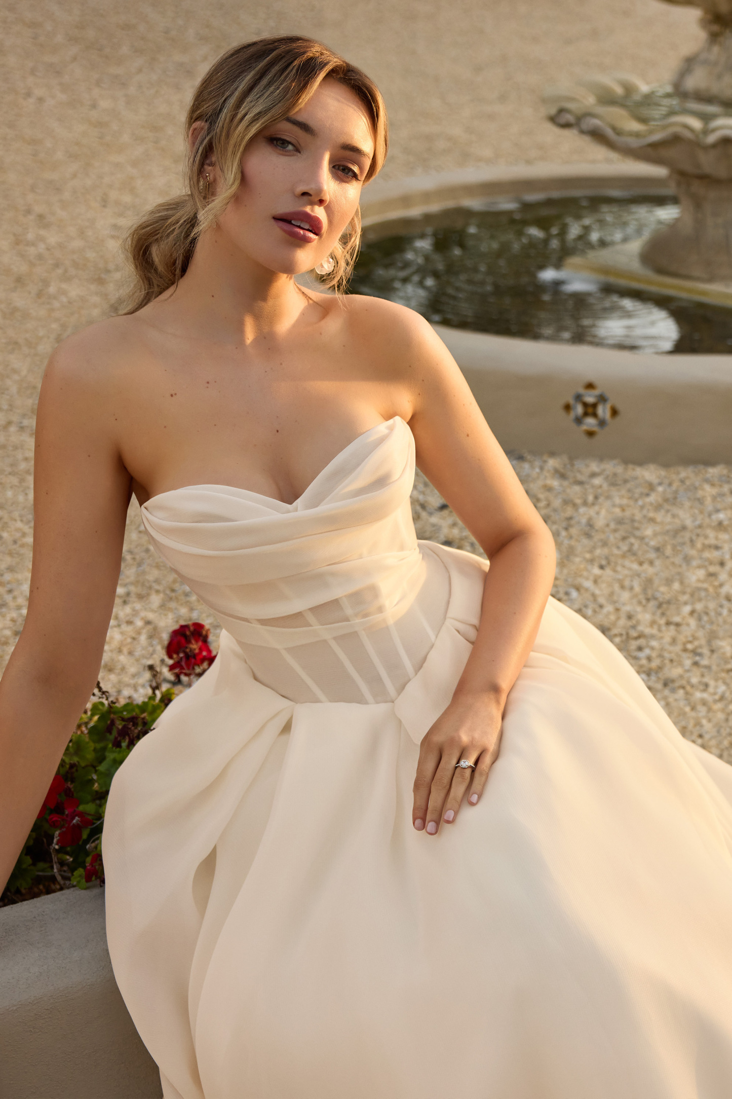 Fairytale Wedding Dress with Off-Shoulder Straps | Style Y3145