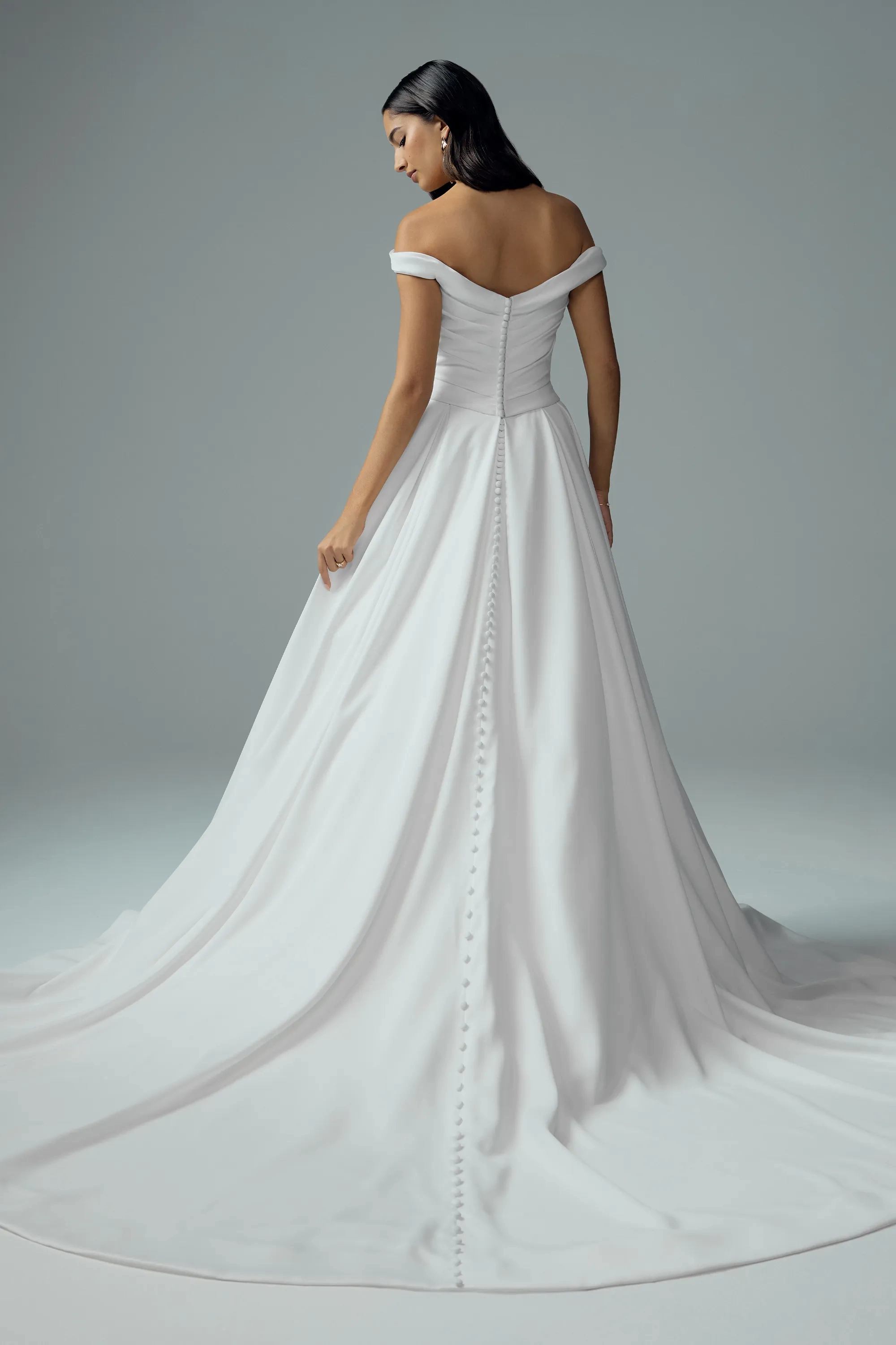 Beautiful Satin Ballgown Wedding Dress with Pockets #Sophia Tolli Y3207