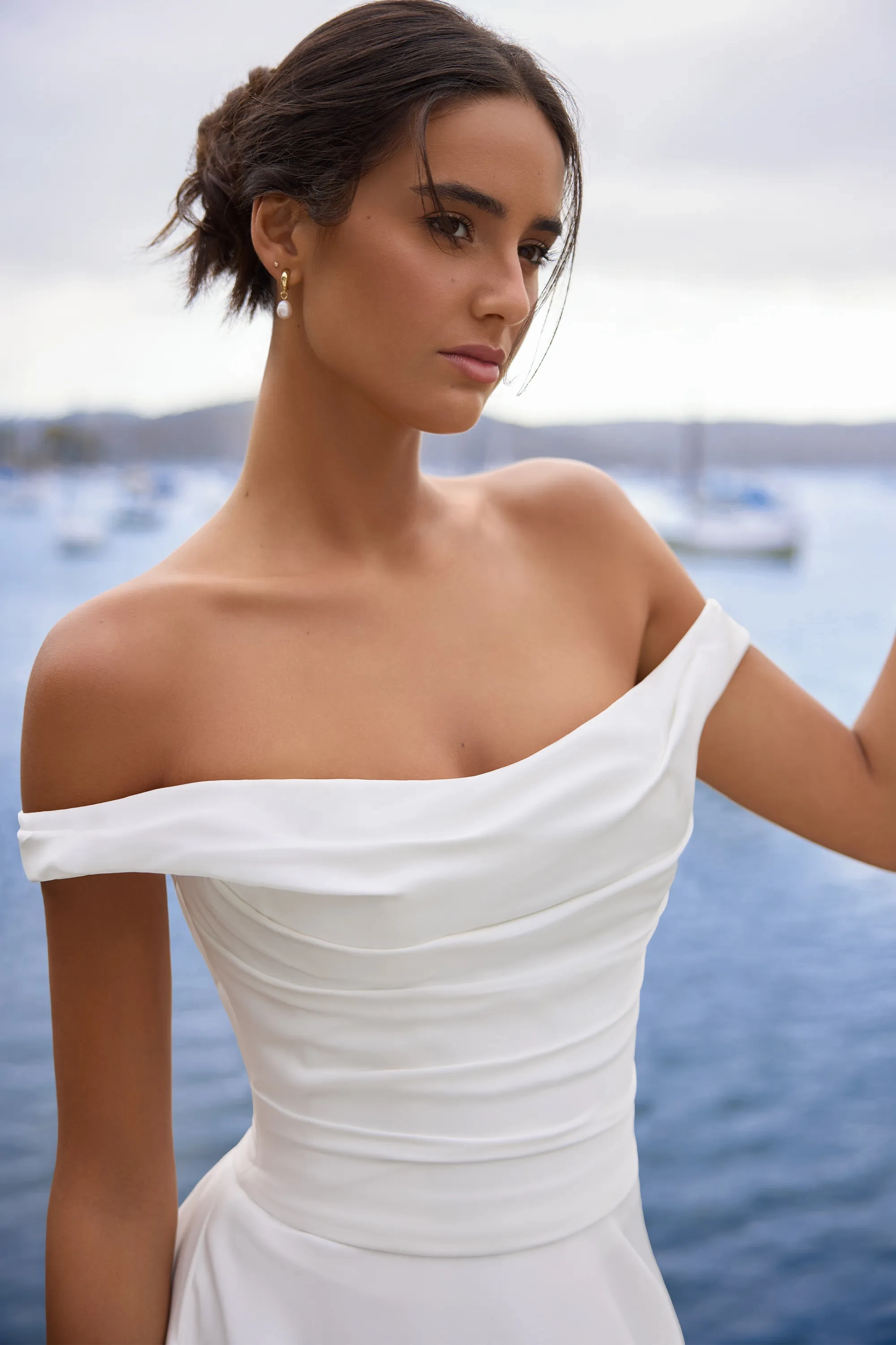 Beautiful Satin Ballgown Wedding Dress with Pockets #Sophia Tolli Y3207